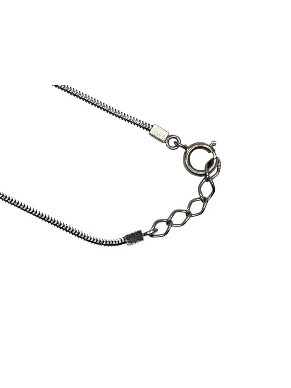 Chanel Rhinestone CC Logo Necklace 01 Silver
